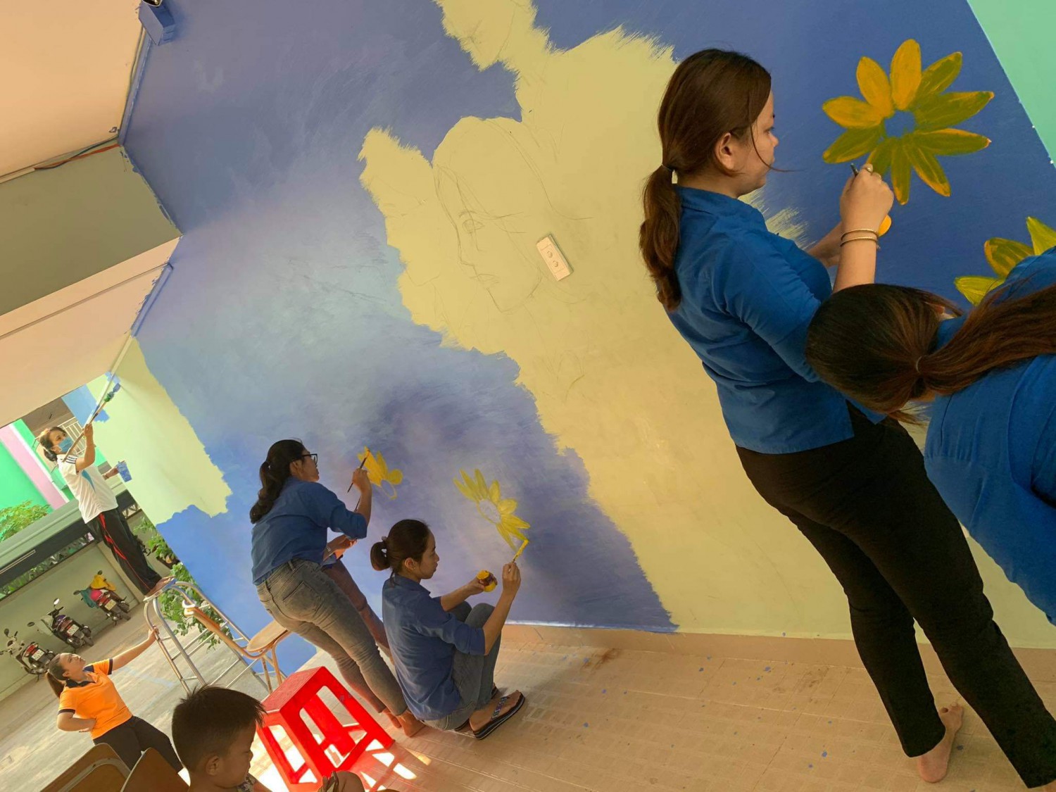Hiệu quả công trình:  “vẽ, trang trí tường”  của Trường Tiểu học An Điền